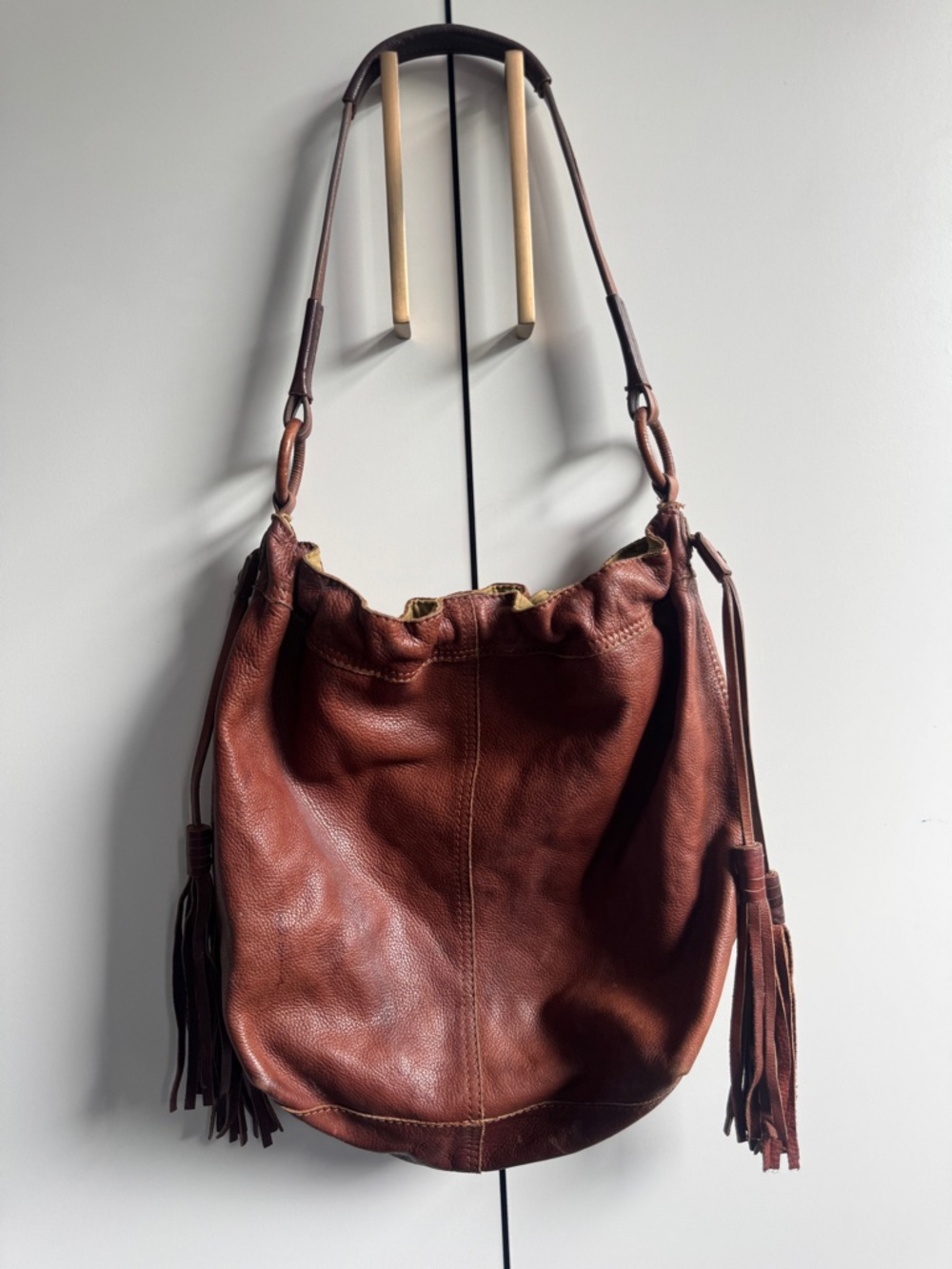 Large Vintage Lucky Brand Leather Bag